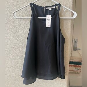 Anthropologie Maia Bergman Black Blouse 100% silk